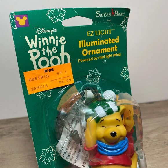Winnie the Pooh EZ-Light Illuminated Ornament Santa's Best 2001 - Picture 2 of 4